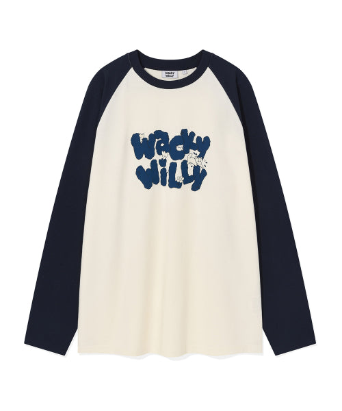 Coloring Raglan Long-Sleeved T-Shirt Cream