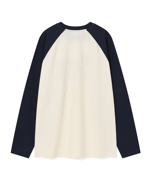 Coloring Raglan Long-Sleeved T-Shirt Cream