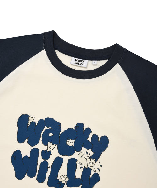 Coloring Raglan Long-Sleeved T-Shirt Cream