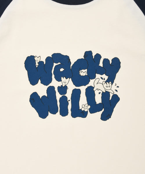 Coloring Raglan Long-Sleeved T-Shirt Cream