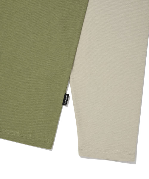 Coloring raglan long-sleeve T-shirt green