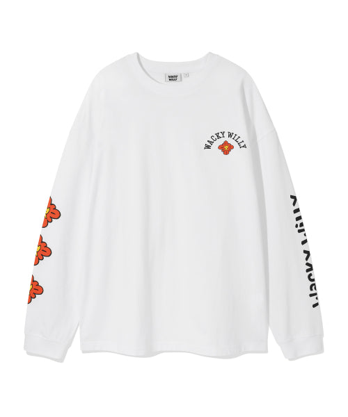Kiki arm graphic long-sleeve white