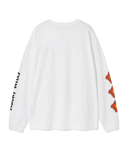 Kiki arm graphic long-sleeve white