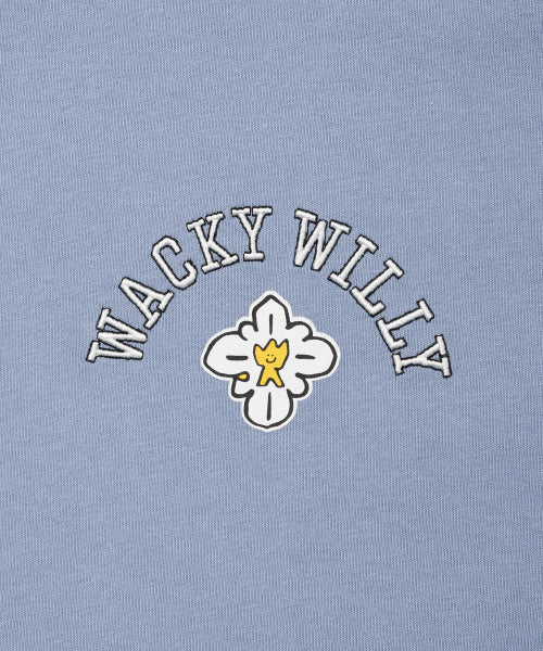 Khaki arm graphic long-sleeve light blue