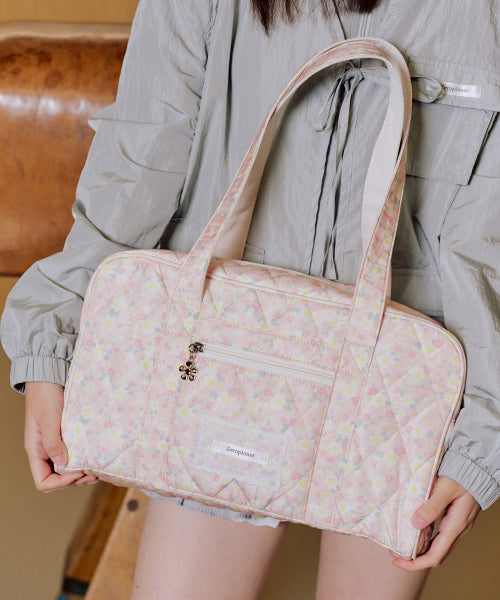 Graphic Fabric Square Bag [PINK]