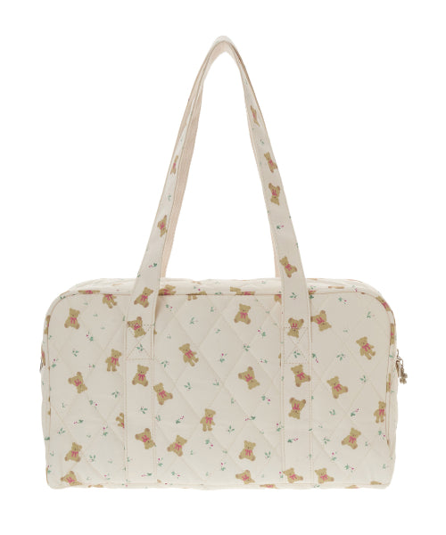 Graphic Fabric Square Bag [IVORY]