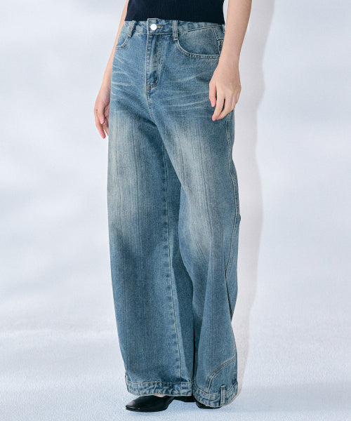 Destin Washing Wide Pants [L/DENIM]