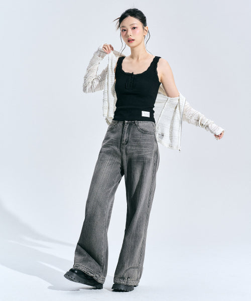 Destin Washing Wide Pants [B/DENIM]
