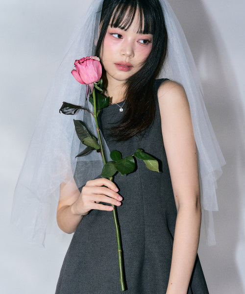 Oscar Sleeveless Mini Dress [CHARCOAL]
