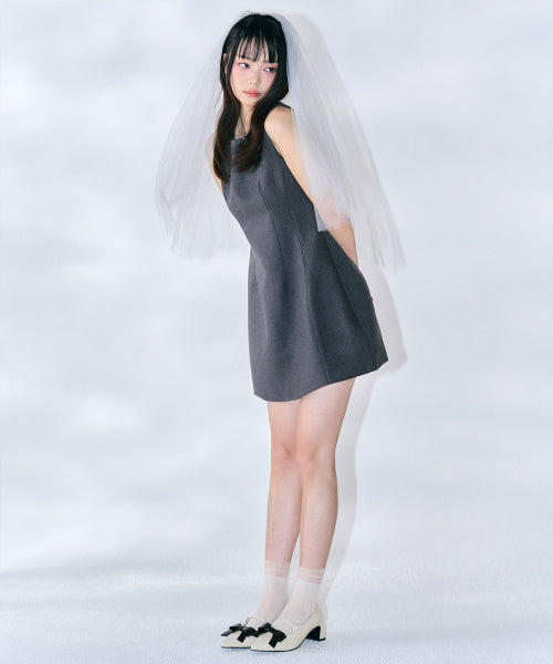 Oscar Sleeveless Mini Dress [CHARCOAL]