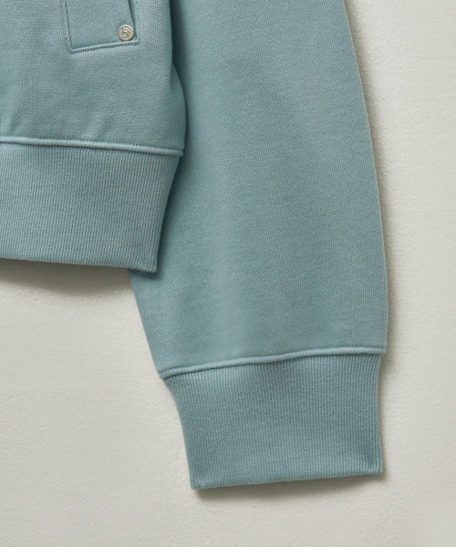 Rivet Applique Pocket Logo Hoodie Fog Blue