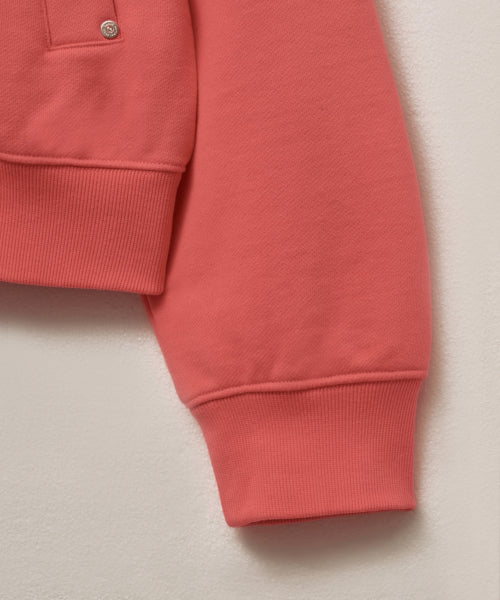 Rivet Applique Pocket Logo Hoodie Pink