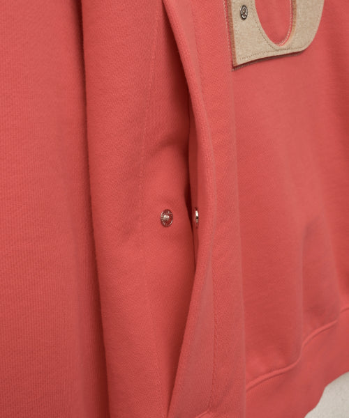 Rivet Applique Pocket Logo Hoodie Pink
