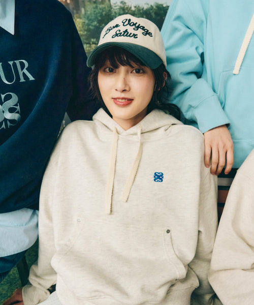 Classic Small Logo Rivet Hoodie Art Blue