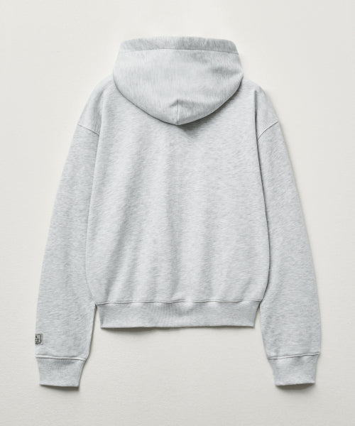 Classic Small Logo Rivet Hoodie Melange White