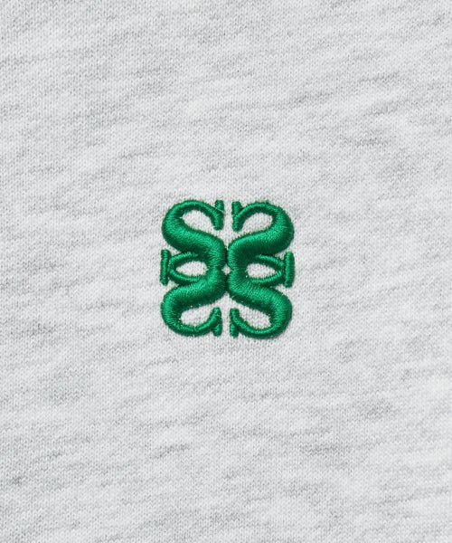 Classic Small Logo Rivet Hoodie Melange White
