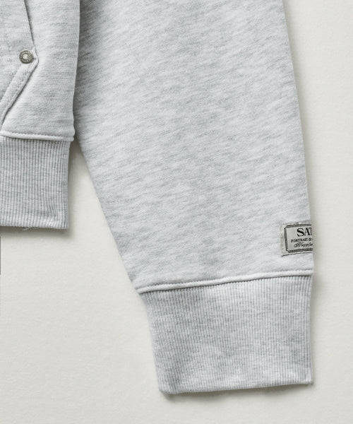 Classic Small Logo Rivet Hoodie Melange White