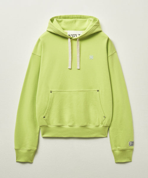 Classic Small Logo Rivet Hoodie Neon Yellow