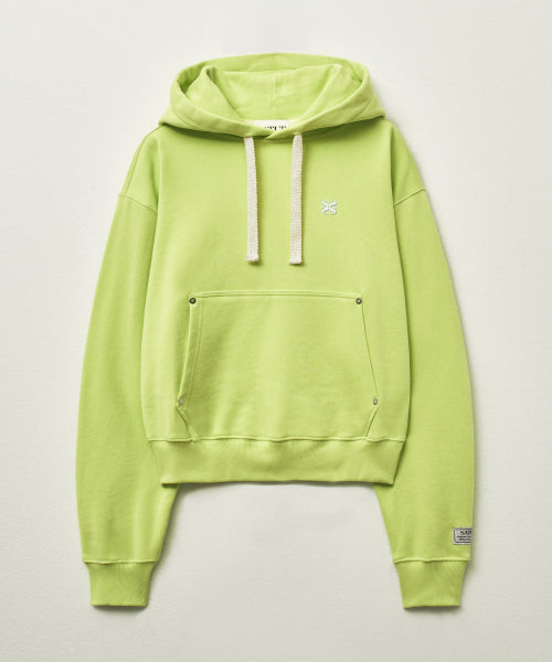 Classic Small Logo Rivet Hoodie Neon Yellow