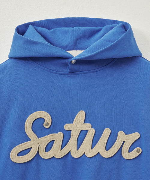 Lugo Applique Rivet Hoodie Blue