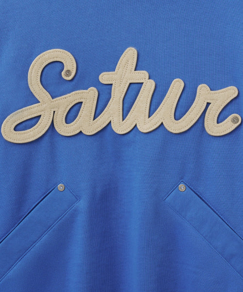 Lugo Applique Rivet Hoodie Blue