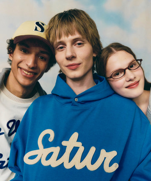 Lugo Applique Rivet Hoodie Blue