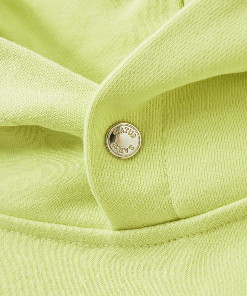 Lugo Applique Rivet Hoodie Neon Yellow