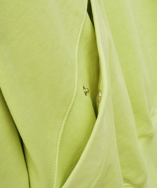 Lugo Applique Rivet Hoodie Neon Yellow