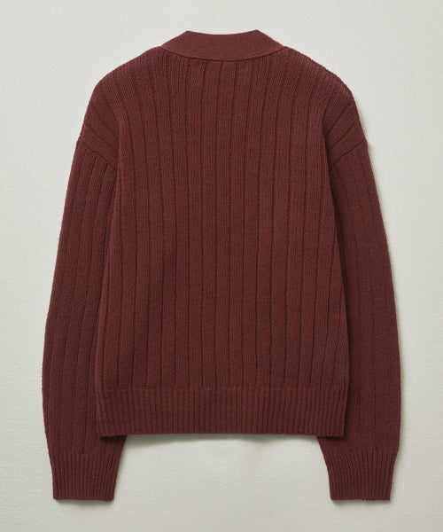 Faro Over Size Boucle Cardigan Burgundy