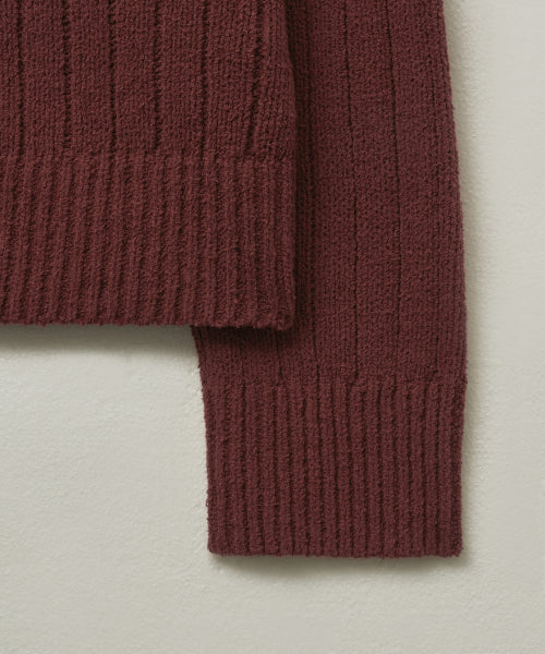 Faro Over Size Boucle Cardigan Burgundy