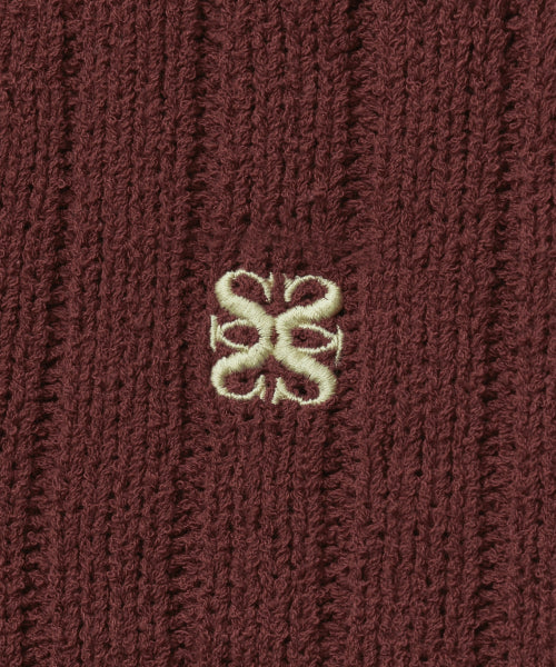Faro Over Size Boucle Cardigan Burgundy