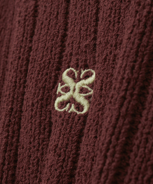 Faro Over Size Boucle Cardigan Burgundy