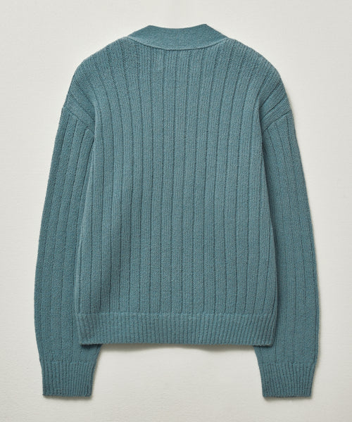 Faro Over Size Boucle Cardigan Fog Blue