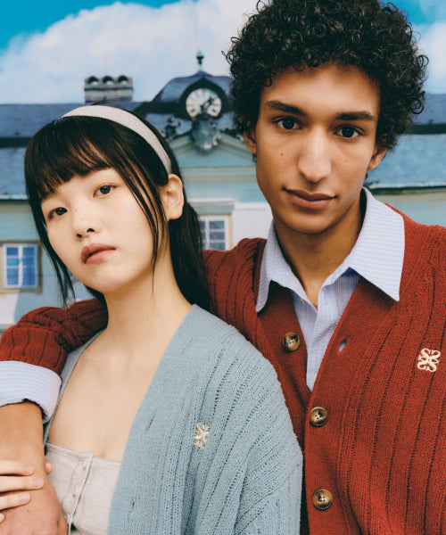 Faro Over Size Boucle Cardigan Fog Blue