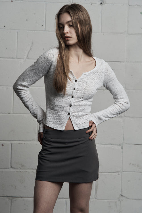 classic mini skirt gray