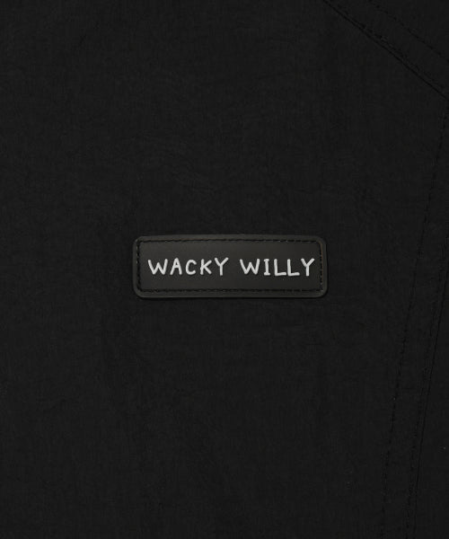 Women's Nylon Hooded Zip-Up Jumper Black
