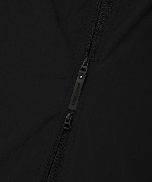 Women's Nylon Hooded Zip-Up Jumper Black