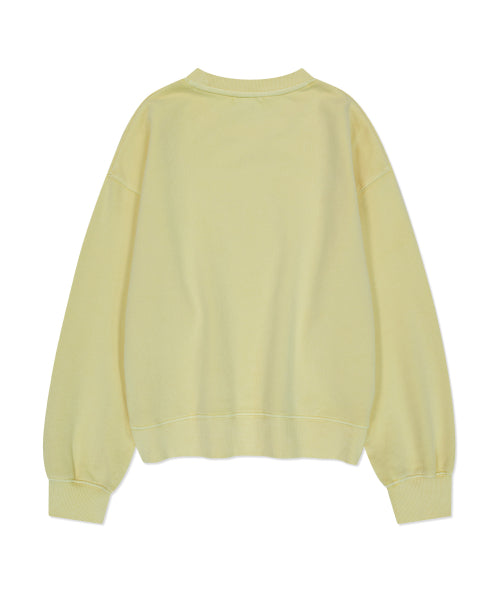 Women's Semi-Overfit Pigment Sweatshirt Yellow