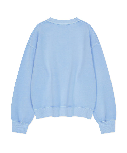 Women's Semi-Oversized-Fit Pigment Sweatshirt Sky Blue