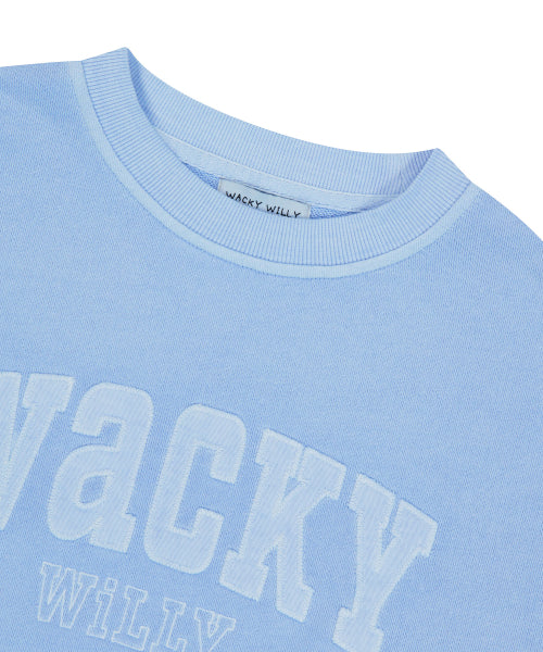 Women's Semi-Oversized-Fit Pigment Sweatshirt Sky Blue