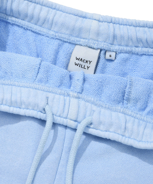 Women's Pigment Washing Sweat Shorts Sky Blue