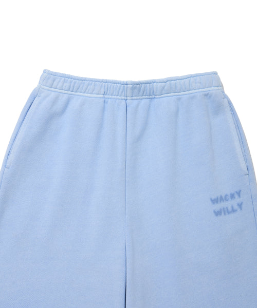 Women's Pigment Washing Sweat Shorts Sky Blue