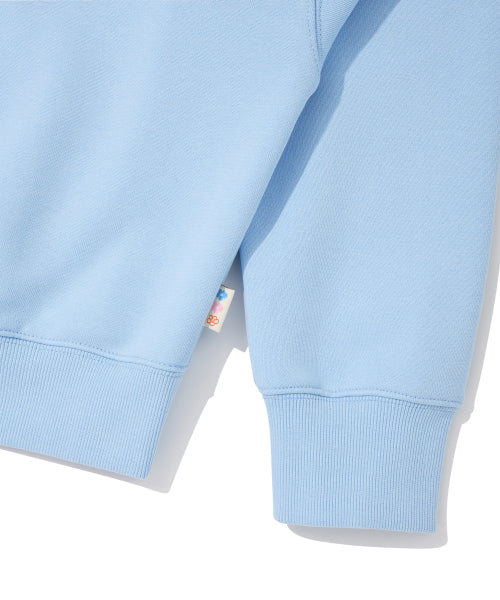 Women's typo graphic cropped sweatshirt sky blue