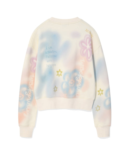 Women's Spray Graphic Crop Sweatshirt Patterns