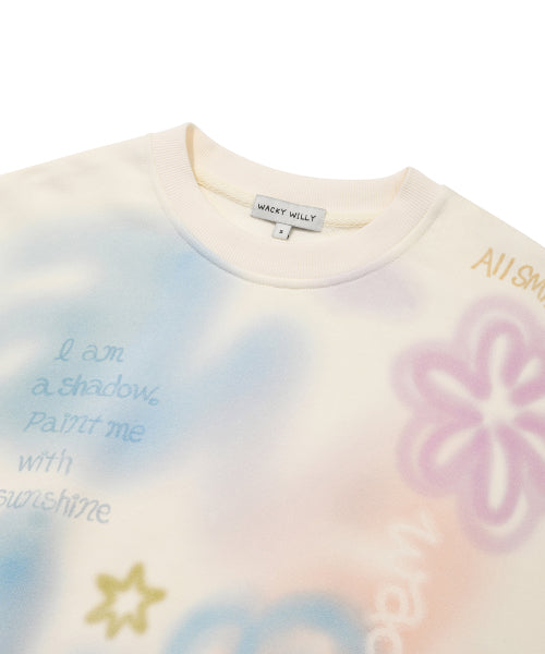 Women's Spray Graphic Crop Sweatshirt Patterns