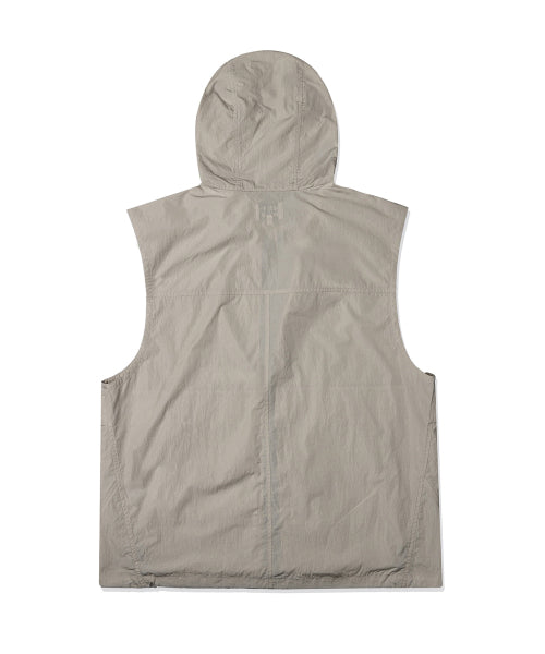 Hwaseom Sleeveless Hooded Jumper Light Khaki