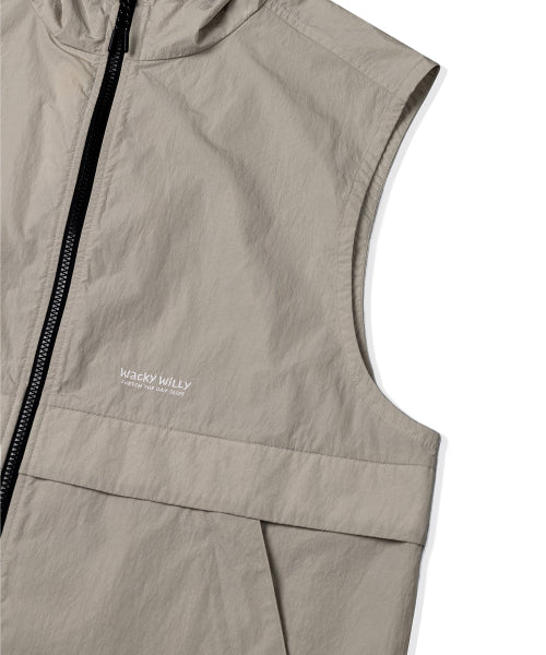Hwaseom Sleeveless Hooded Jumper Light Khaki