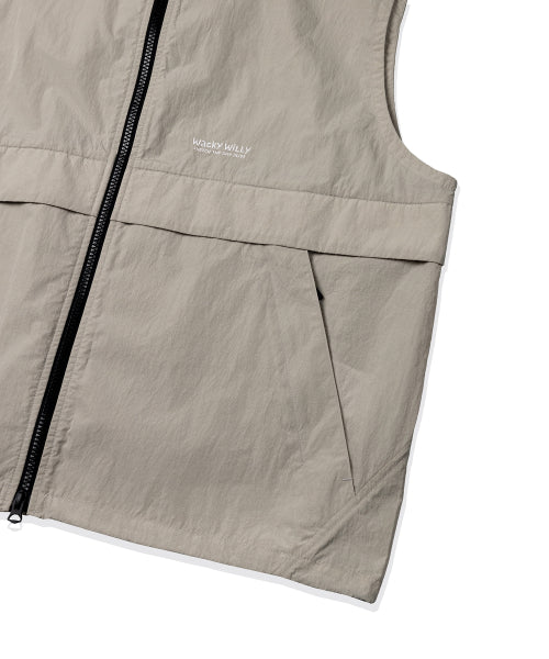 Hwaseom Sleeveless Hooded Jumper Light Khaki