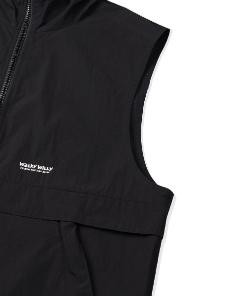 Hwaseom Sleeveless Hooded Jumper Black