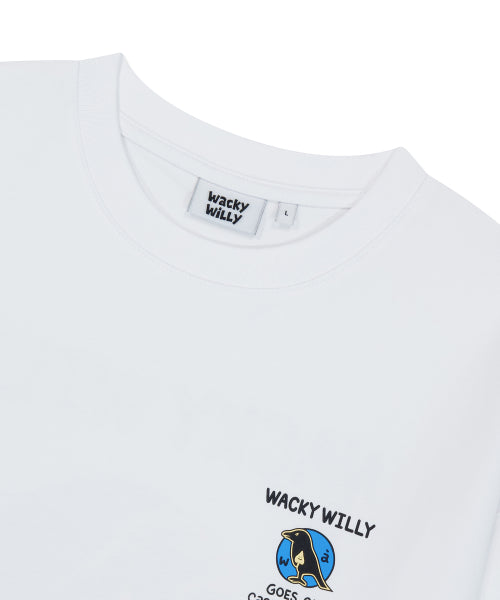 Bird Graphic Long Sleeve T-shirt White
